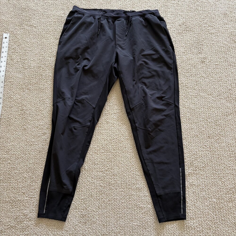 Lululemon Surge Jogger Pants Mens Black Reflective Tapered Running Size XXL